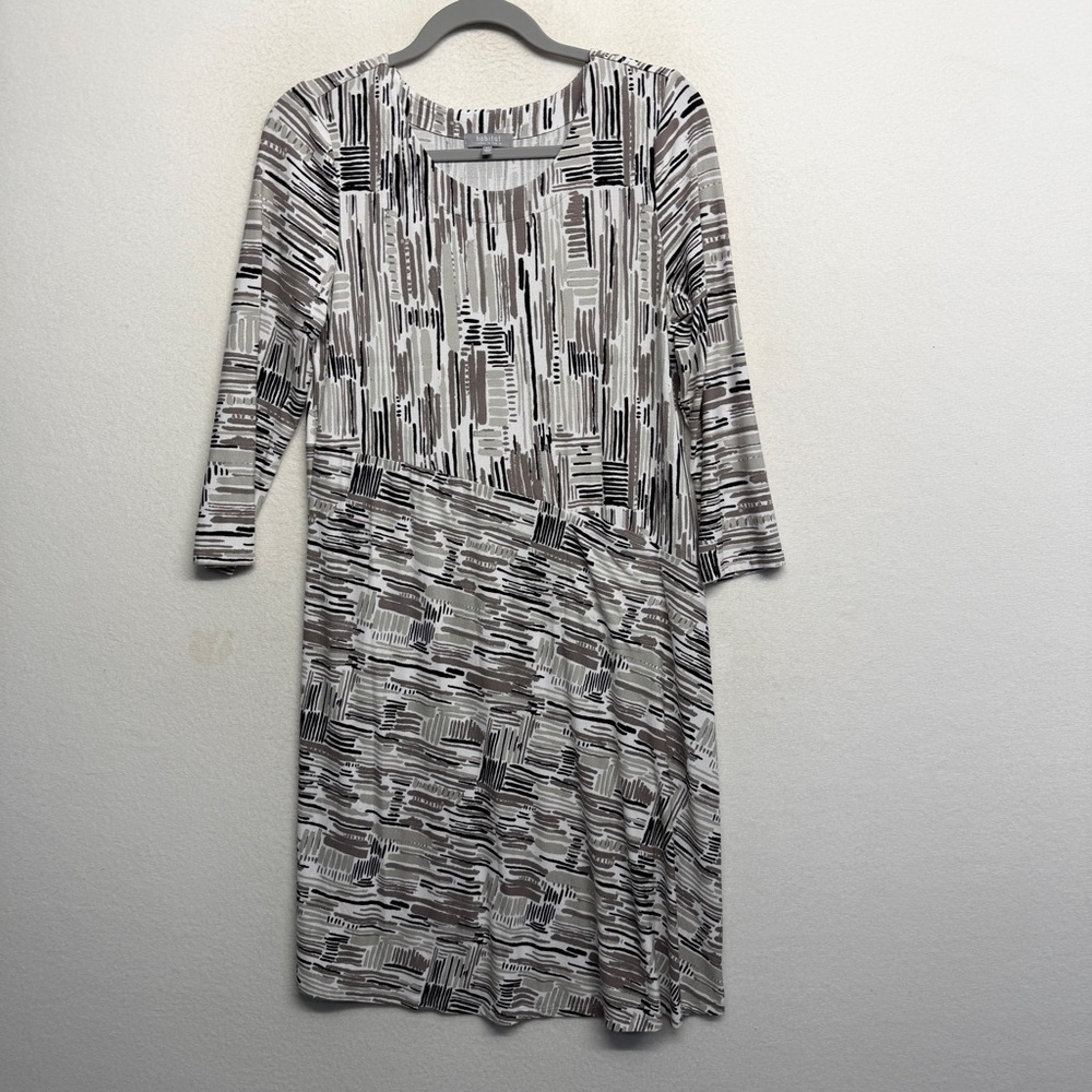 Habitat Clothes to Live in Dress‎ XS Long Sleeve Pocket Neutrals Midi